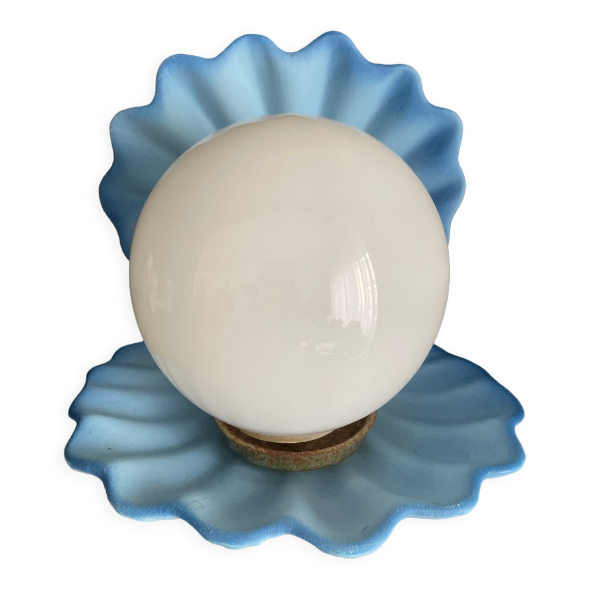 Vintage lamp bead shell ceramic