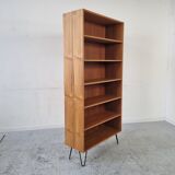 Scandinavian bookcase in teak and walnut, 60s