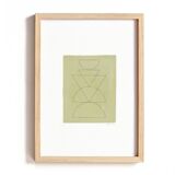 Abstract painting on paper T476 signed Eawy