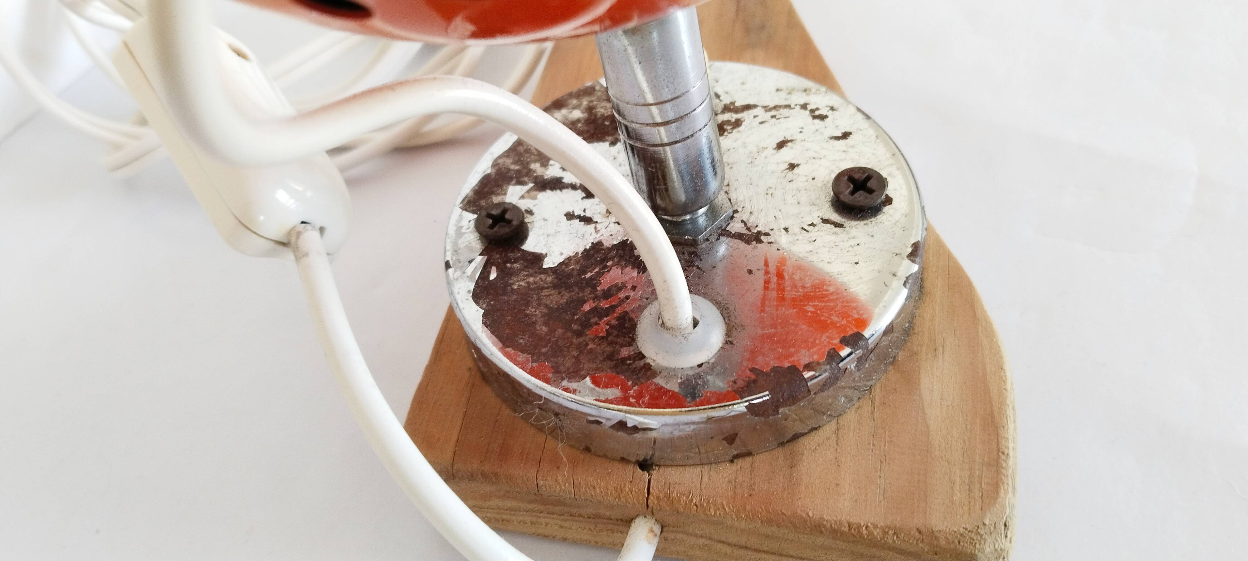 "Eye Ball" ball lamp, orange, 1960s
