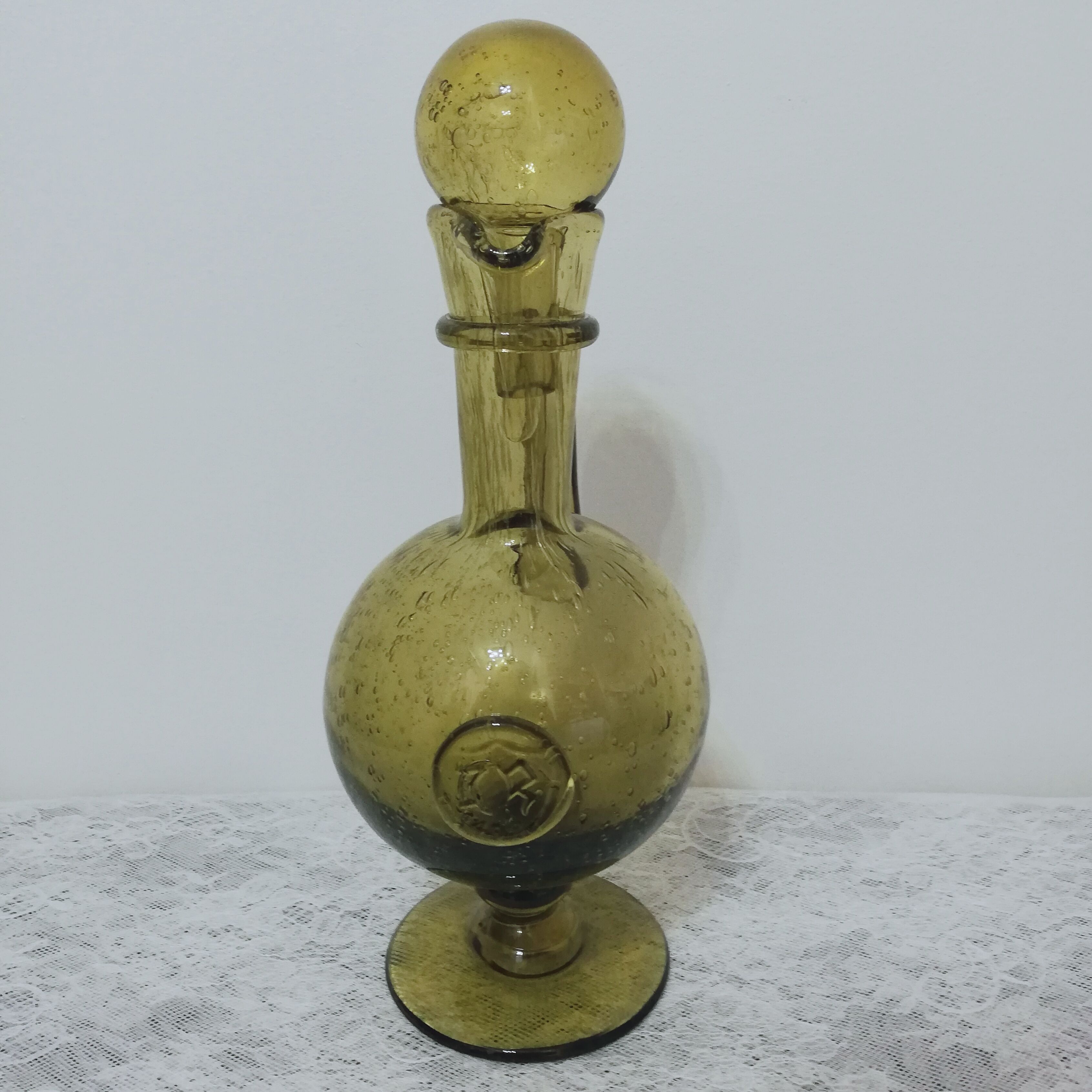 La Rochere bubble blown glass carafe