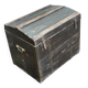Malle bombée vintage en bois du XIXème