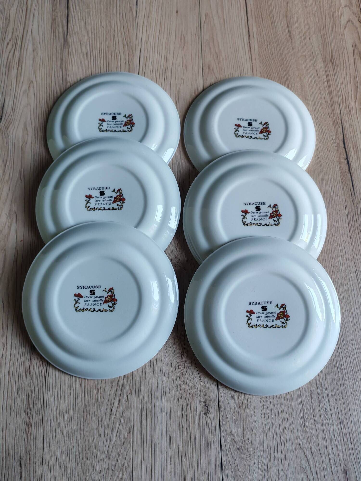 Set of 6 Syracuse Dessert Plates France Vintage | French Tableware