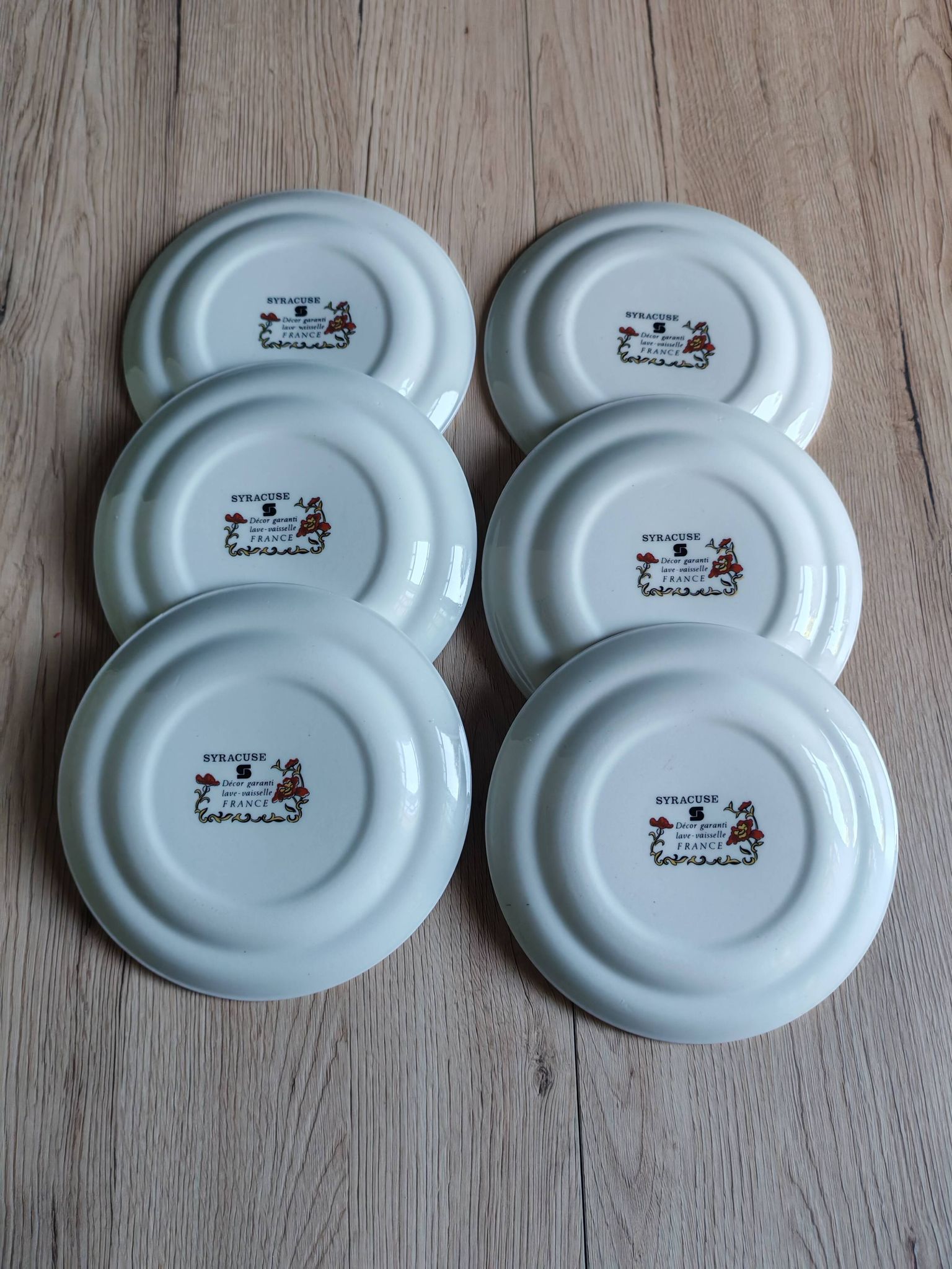 Set of 6 Syracuse Dessert Plates France Vintage | French Tableware