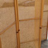 Vintage wicker claustra screen - 1950s
