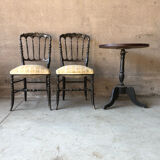 Napoleon 3 pedestal table and chair