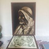 Orientalist painting of an Arab man.