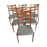 Set of 8 chairs Danish teak Arne Wahl Iversen
