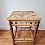 Vintage coffee table in bamboo and rattan '1970s – Bohemian/Exotic style