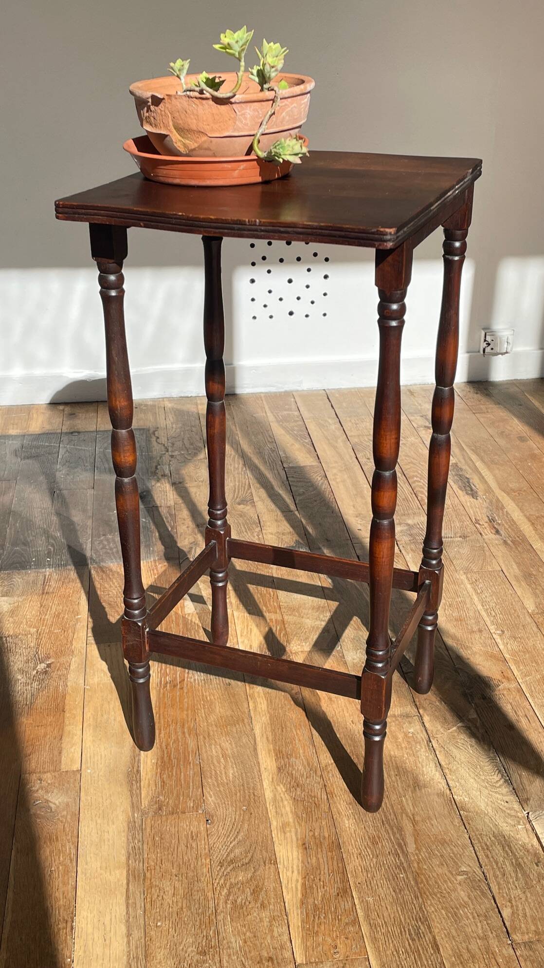 Turned Wood Style Bedside Table
