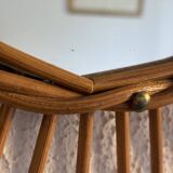 Vintage 1960s sun mirror made of rattan - 55 cm