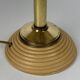 Pencil reed rattan bamboo and brass table lamp, Italy, 1970s
