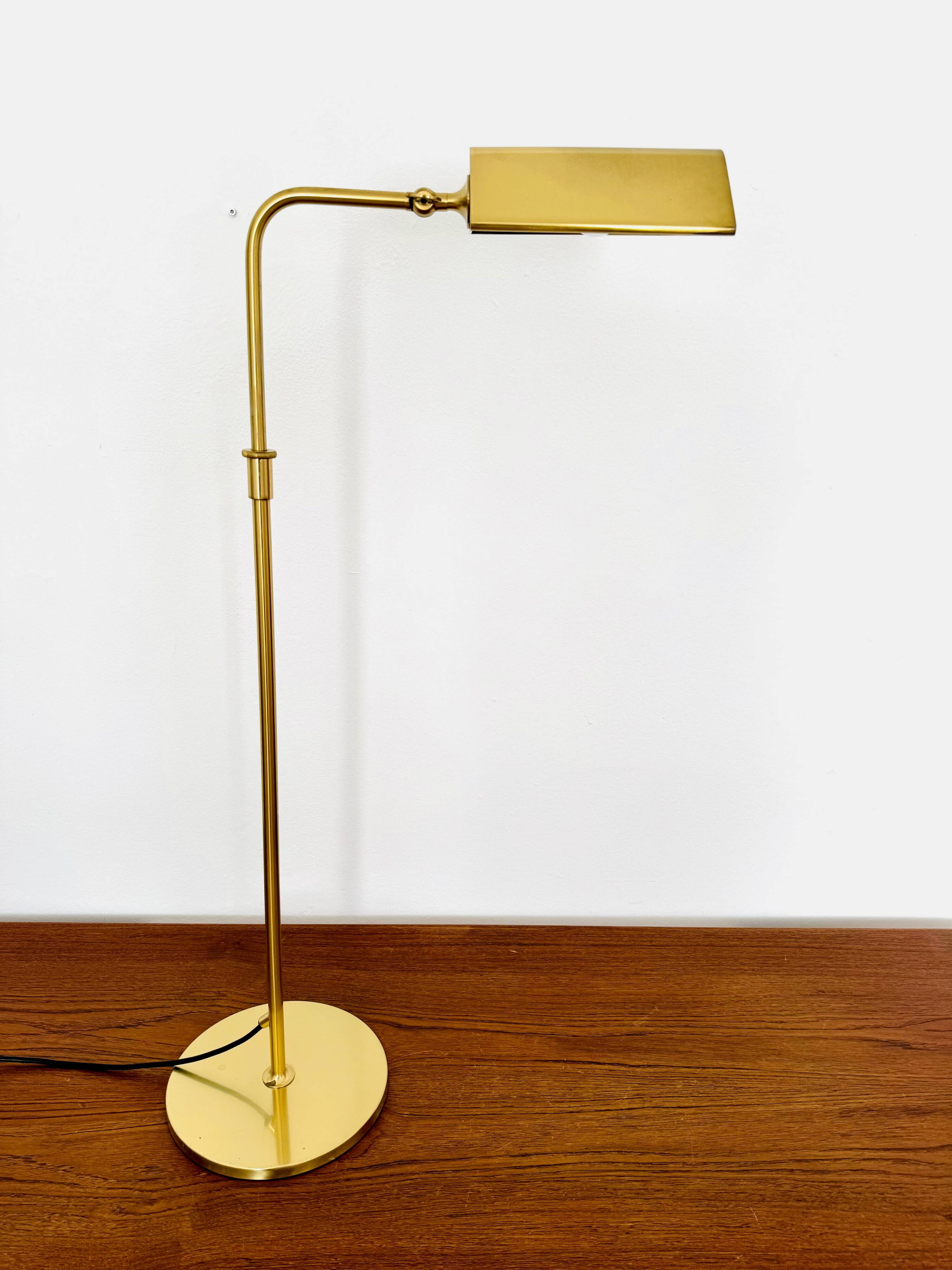 Adjustable Brass Floor Lamp by Florian Schulz
