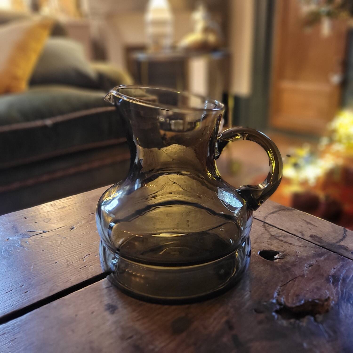 Smoked glass pitcher – 1970s