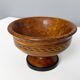 Grand Tour bowl with pedestal made of veined beech, inlays, England, 19th century