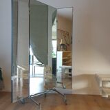 XL triptych mirror on wheels