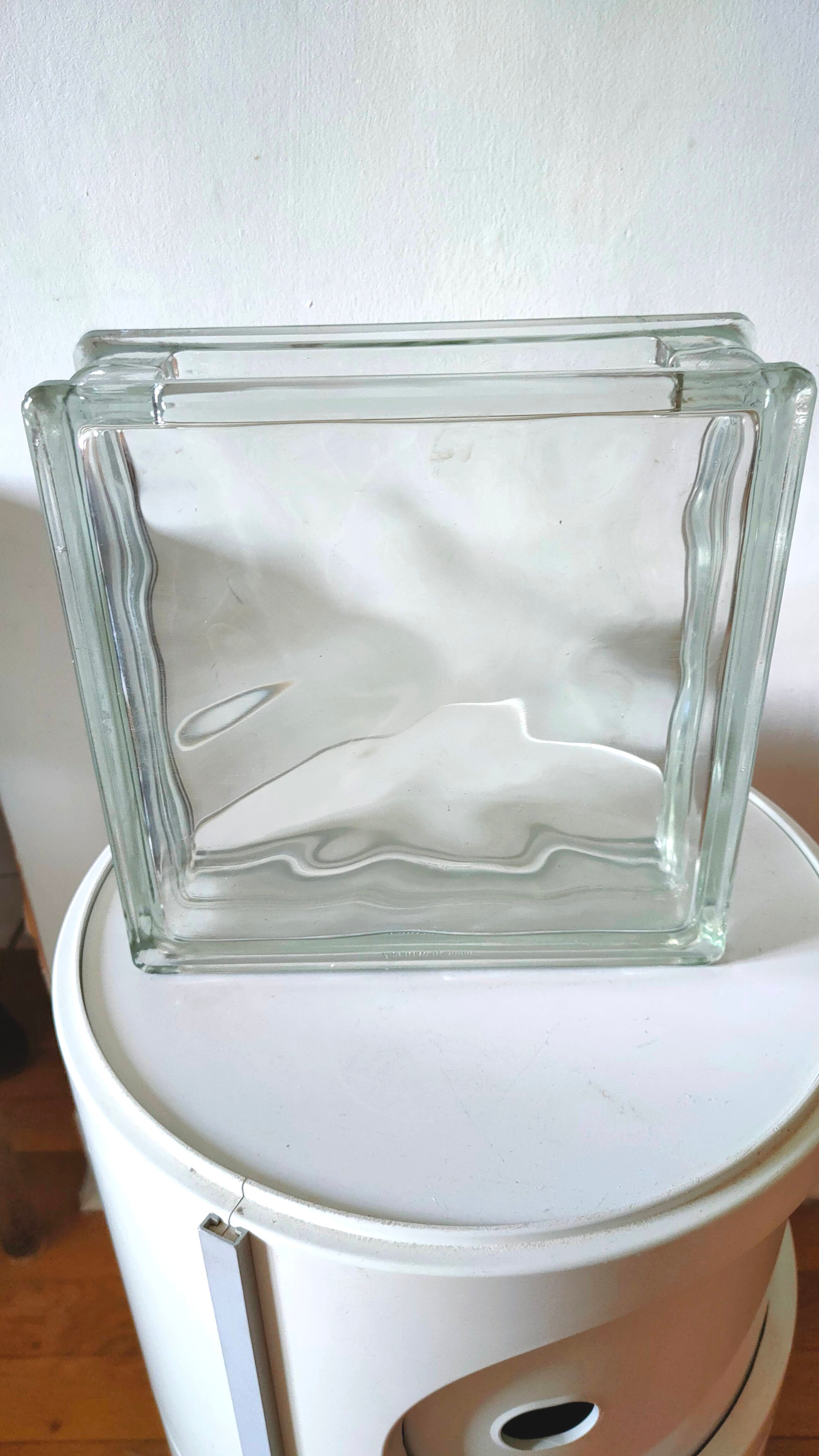 Glass tile vase from the 70s