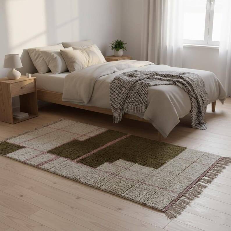 Traditional handmade pure wool rug size 150x250 cm