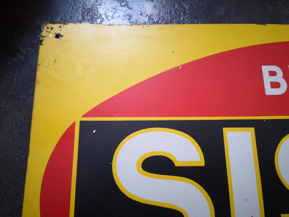 Old advertising plate in lithographed sheet Metal Aperitif SISCA - Legay Dijon TBE