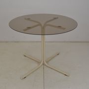 Round dining table,Metal and Glass,1970's.