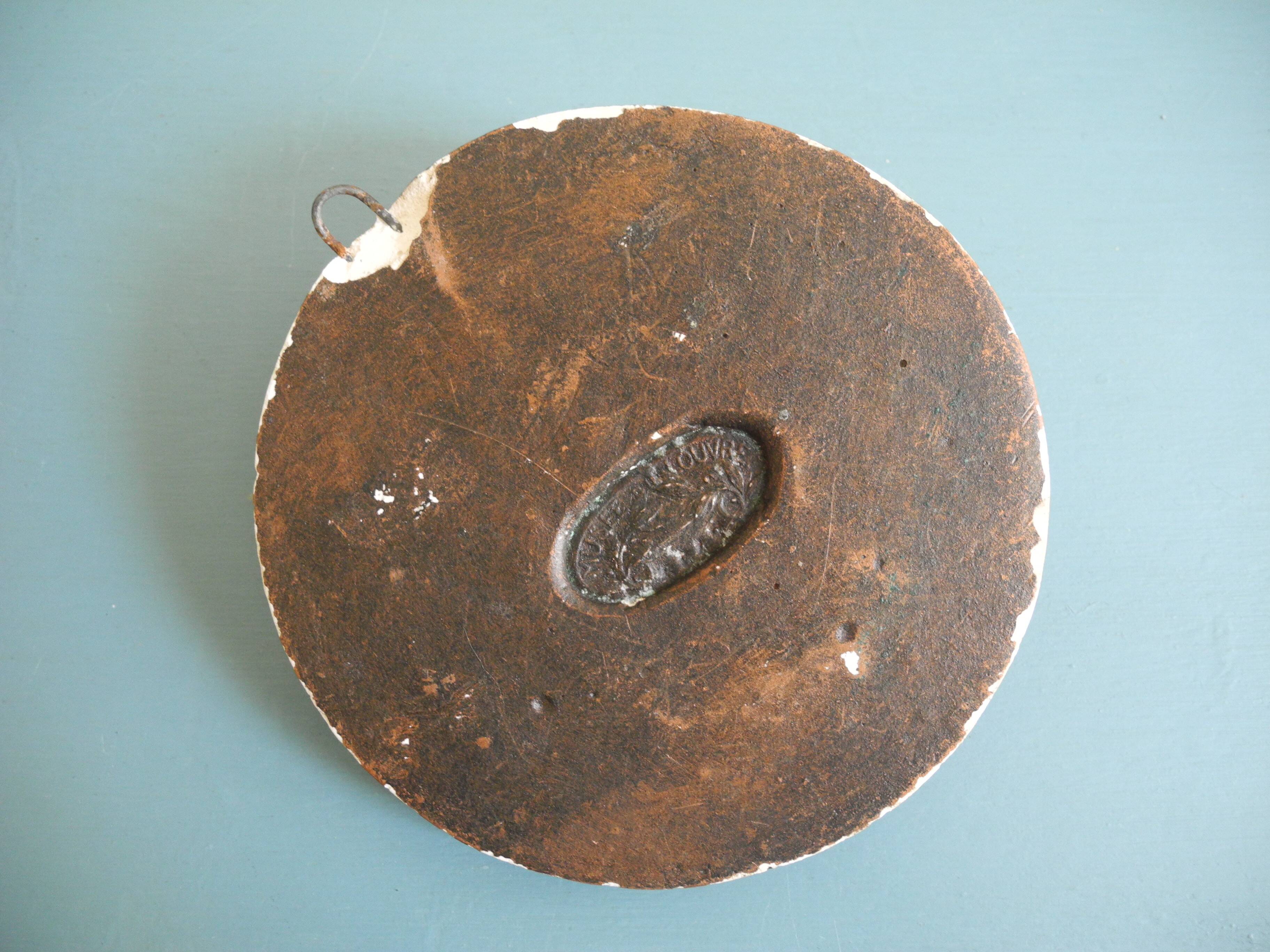 plaster medallion Louvre Museum 19th century Emile Deschamps David Angers 1829 medal