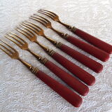 6 forks for dessert