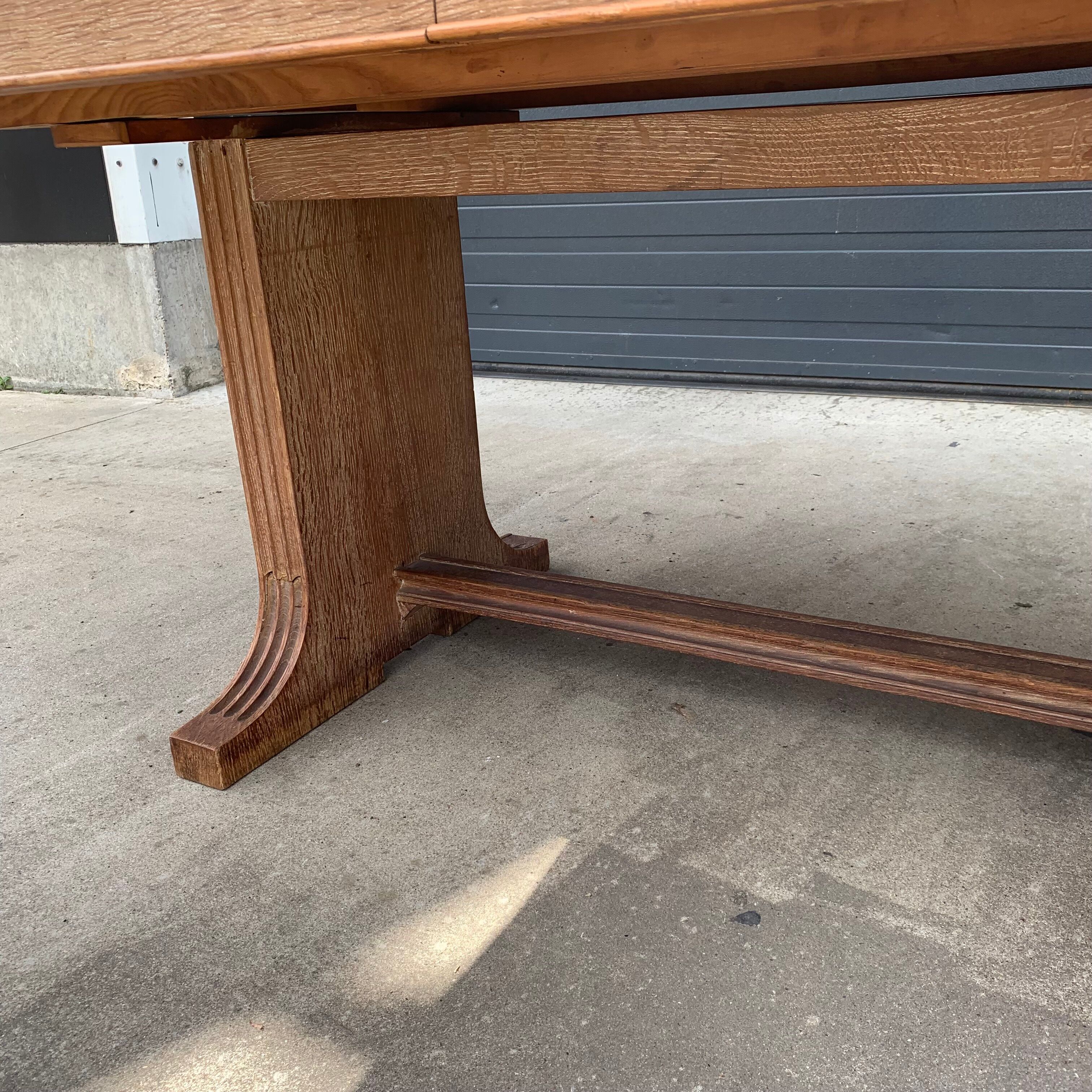 Art Deco dining table in cerused oak circa 1940