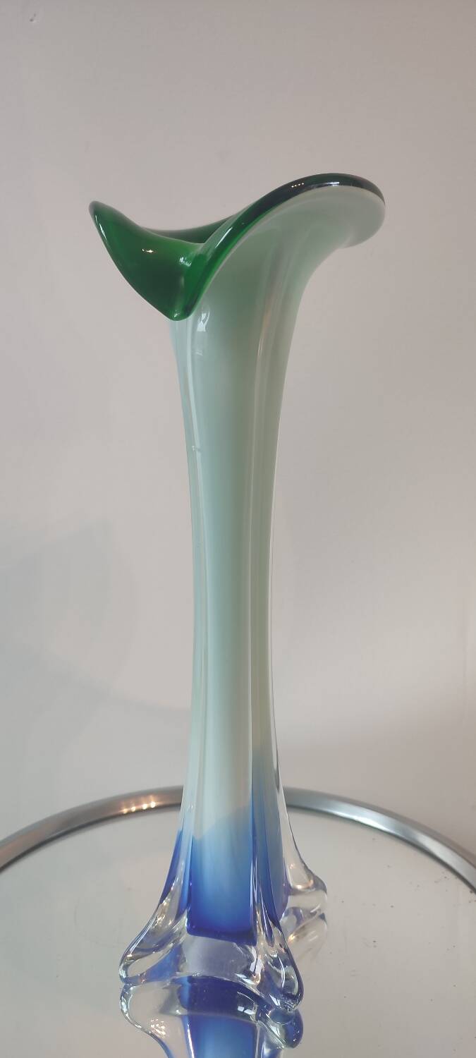 "Clothed" Soliflore Vase Italian Blown Glass.