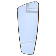 Miroir rectangulaire à bord arrondi et cadre en laiton