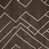 Brown cream wool kilim handmade flatwoven contemporary area rug- 218x301