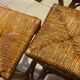 3 rattan bar stools seated mulched 1960s