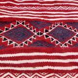 Handmade multi-coloured red carpet