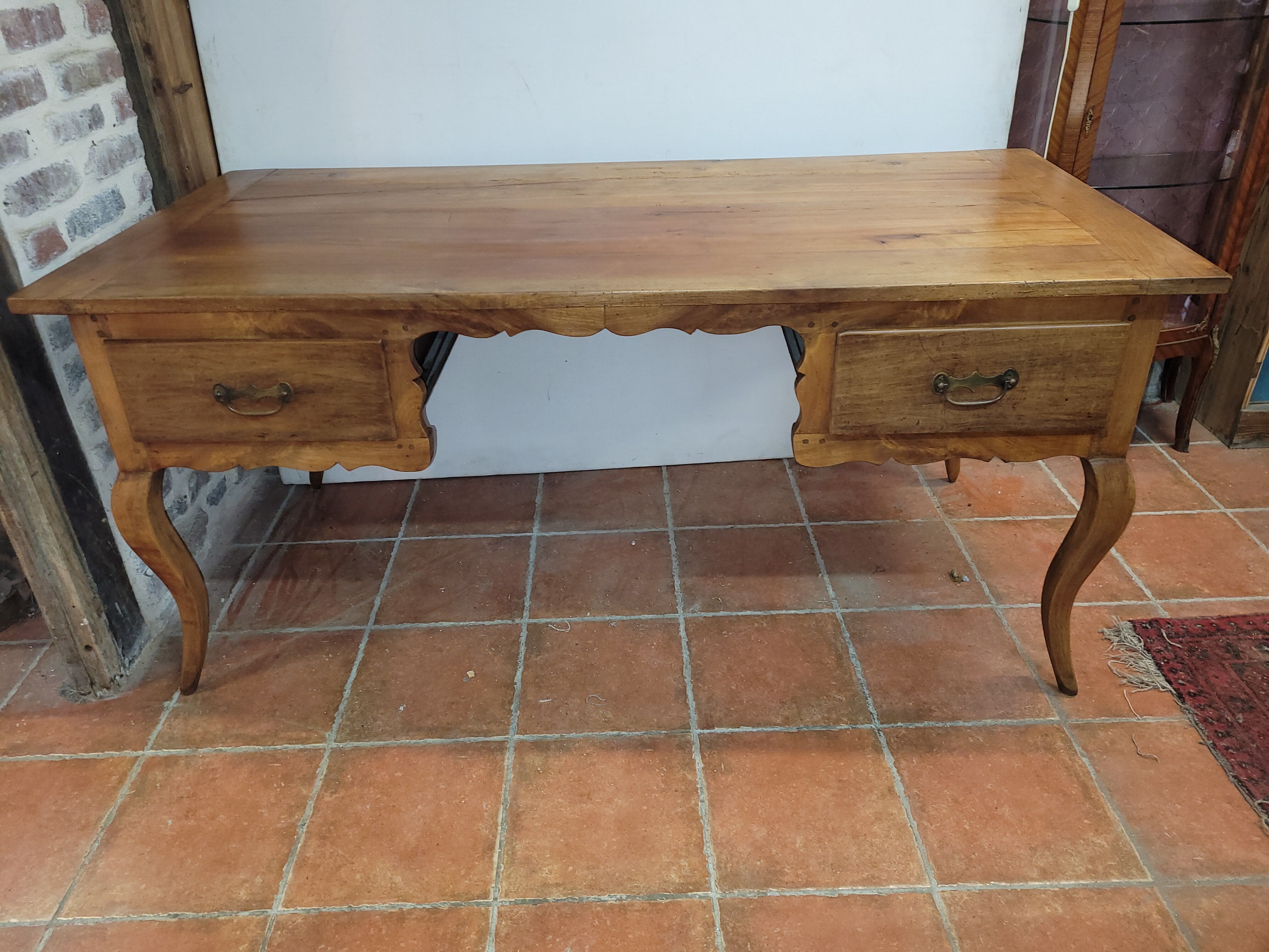 Office louis XV Norman style in cherry tree