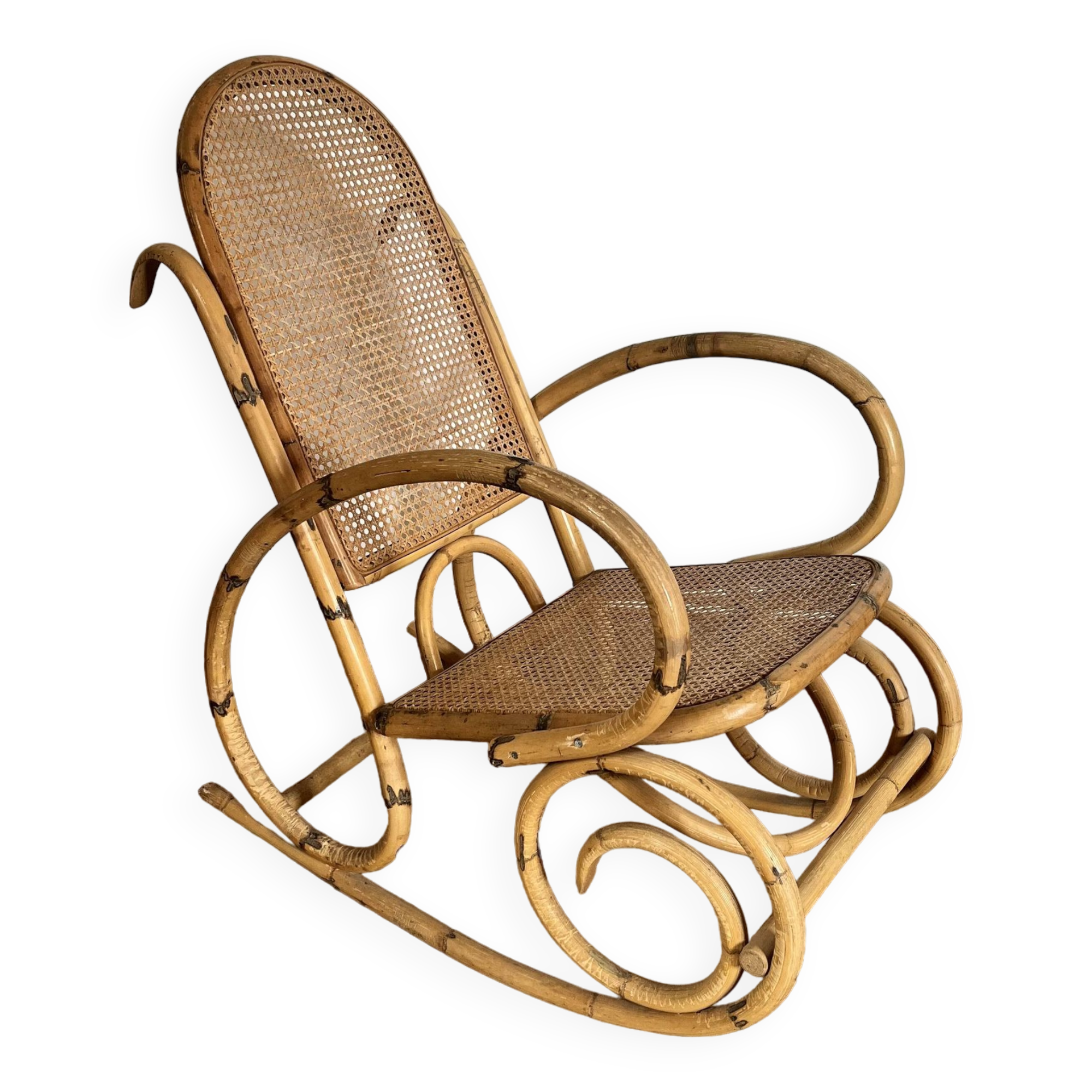 Adult model rattan rocking chair