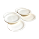 8 flat plates Sarreguemines in white earthenware