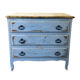 Commode bleue patinée
