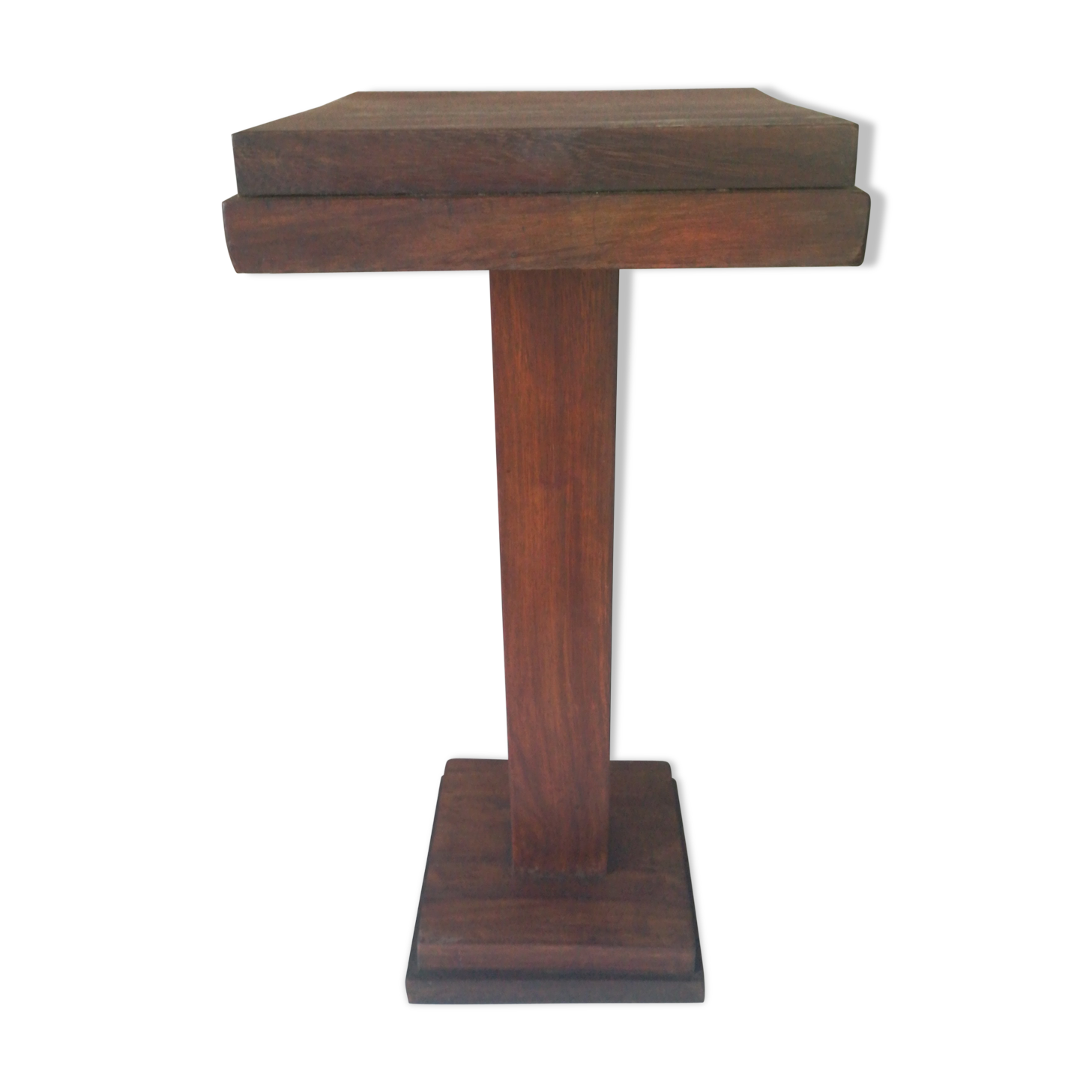 Art deco teak saddle