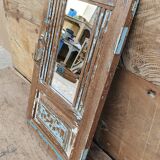 Burmese teak window mirror