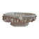 Malicorne fruit bowl in white pierced faience with monogram TE.