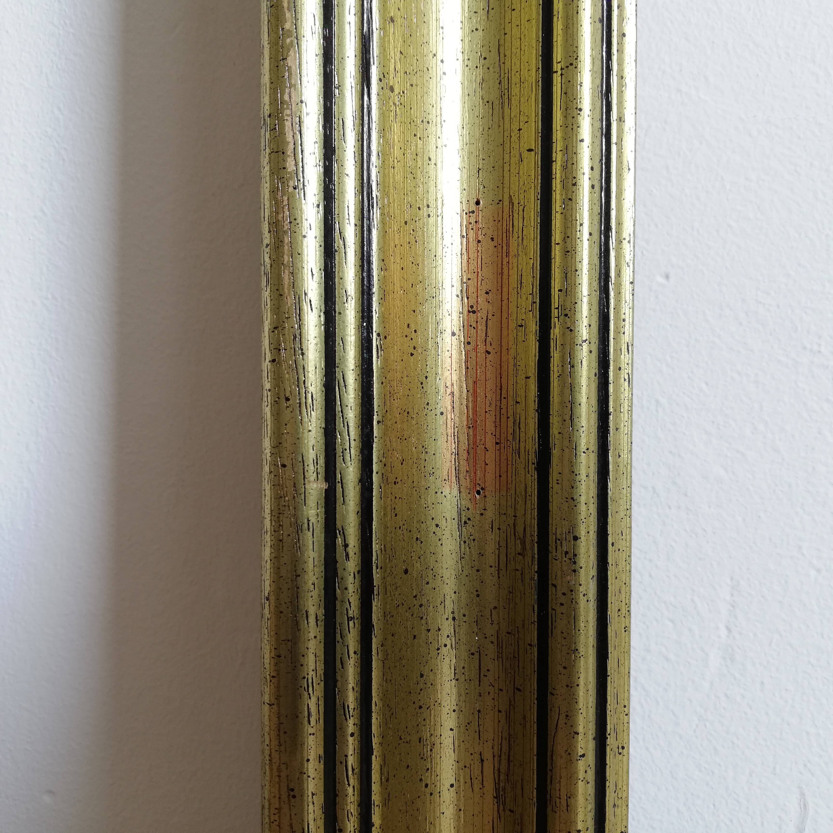 Golden wood frame & black edging