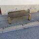Vintage coffee table smoked glass and golden feet