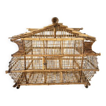 Cage à oiseaux en Bambou pour déco