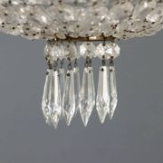 Antique metal and glass chandelier, Italy, 19th century