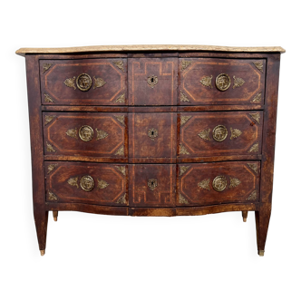 🪑✨ Louis XVI Commode from the early 19th century – Marquetry & Marble ✨🪑