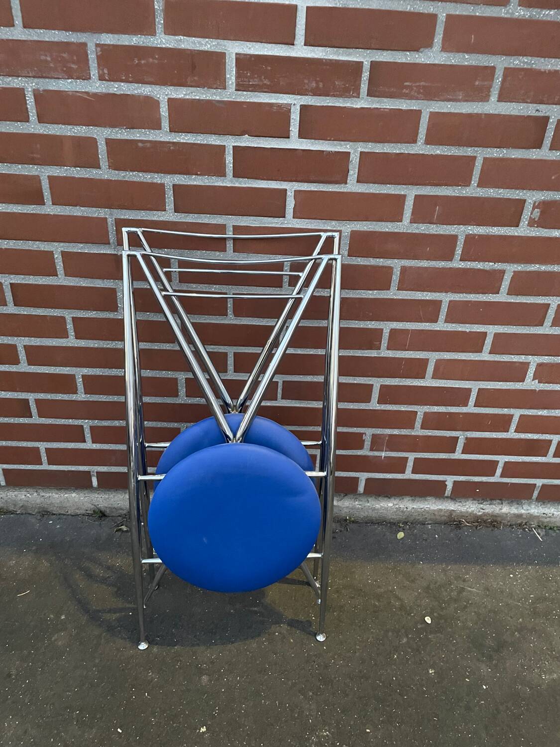 2 Hiroyuki Yamakado chrome folding chairs