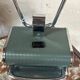 Vintage desk lamp – Art Deco style in chrome and green