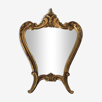 Miroir doré baroque feuille d'or