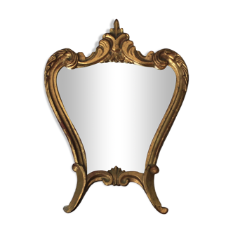 Miroir doré baroque feuille d'or