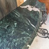Iron console on marble