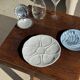 Set of 6 vintage blue dessert plates D18 (1)